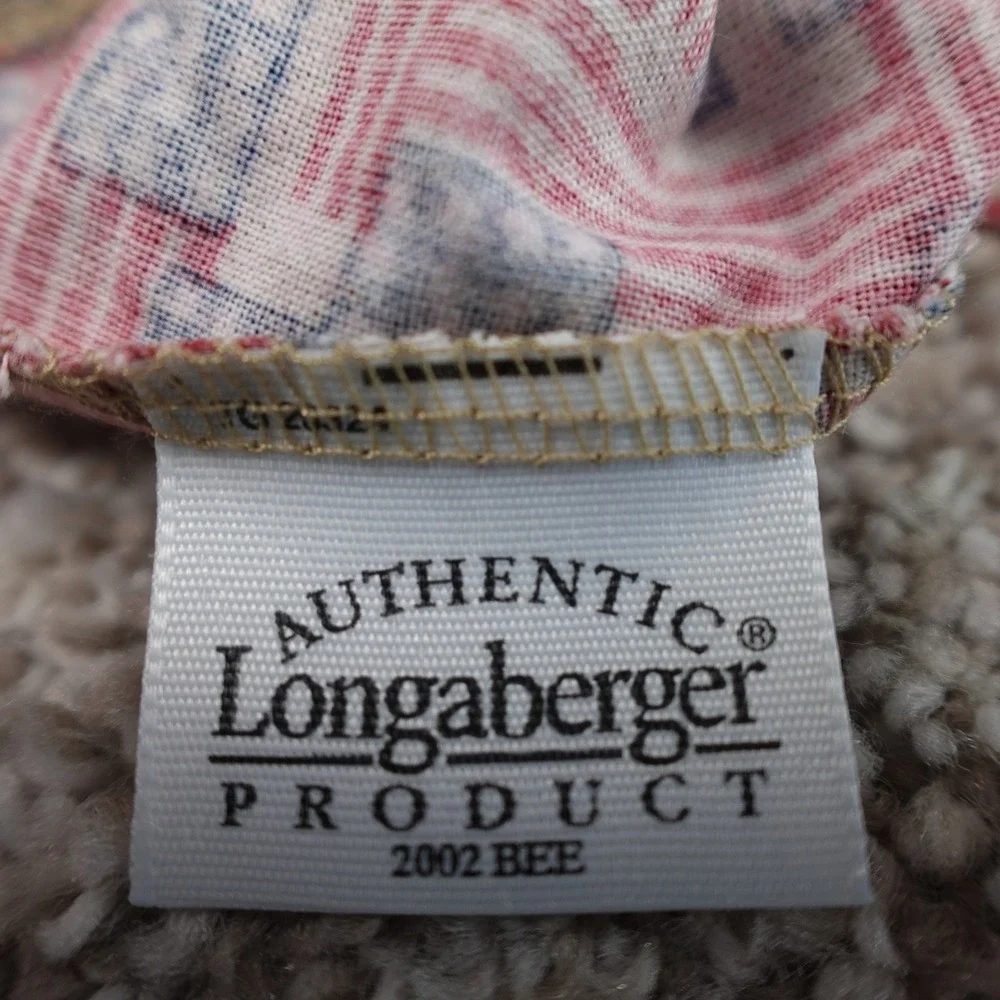 Longaberger 2002 Bee Basket Liner Old Glory American Flag Patriotic 20324140